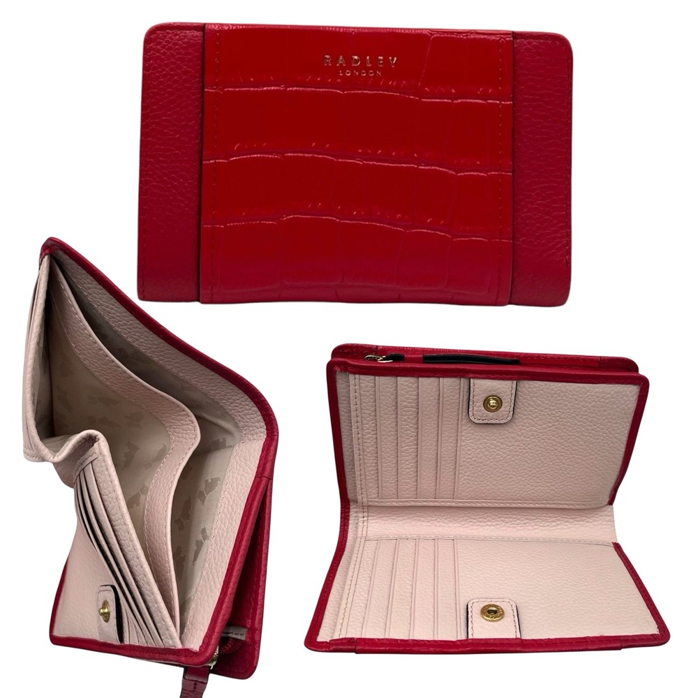 RADLEY London Downtown Women's Bifold Leather Wallet Purse Dark Red